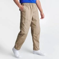 Men's Nike Club Woven Cargo Trouser Pants Khaki/White - DX0613 247 -Deals Adidas Store DX0613 247 M3