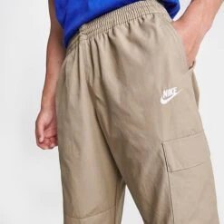 Men's Nike Club Woven Cargo Trouser Pants Khaki/White - DX0613 247 -Deals Adidas Store DX0613 247 M5