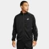 Men's Nike Sportswear Club Full-Zip Track Jacket Black/White - DX0670 010 -Deals Adidas Store DX0670 010 M1