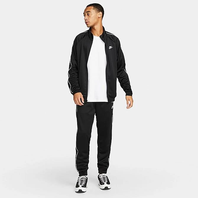 Men's Nike Sportswear Club Full-Zip Track Jacket Black/White - DX0670 010 4 Men's Nike Sportswear Club Full-Zip Track Jacket Black/White - DX0670 010 - Image 2
