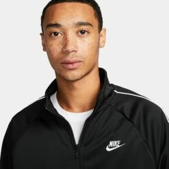 Men's Nike Sportswear Club Full-Zip Track Jacket Black/White - DX0670 010 11 Men's Nike Sportswear Club Full-Zip Track Jacket Black/White - DX0670 010 -Deals Adidas Store DX0670 010 M4