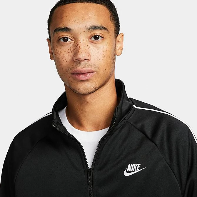 Men's Nike Sportswear Club Full-Zip Track Jacket Black/White - DX0670 010 6 Men's Nike Sportswear Club Full-Zip Track Jacket Black/White - DX0670 010 - Image 4