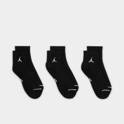 Nike Jordan Everyday Ankle Socks (3-Pack) Black/White - DX9655 010 -Deals Adidas Store DX9655 010 P3
