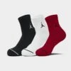 Nike Jordan Everyday Ankle Socks (3-Pack) Red/White/Black - DX9655 902 -Deals Adidas Store DX9655 902 P1