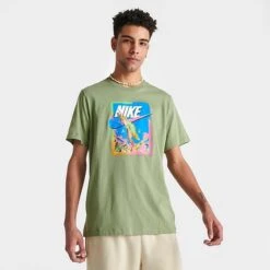 Men's Nike Sportswear Chameleon Graphic T-Shirt Oil Green - DZ2865 386