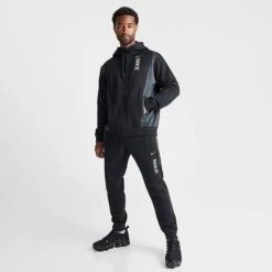Men's Nike Sportswear Hybrid Fleece Full-Zip Hoodie Black/Dark Smoke Grey - FB1431 010 9 Men's Nike Sportswear Hybrid Fleece Full-Zip Hoodie Black/Dark Smoke Grey - FB1431 010 -Deals Adidas Store FB1431 010 M2
