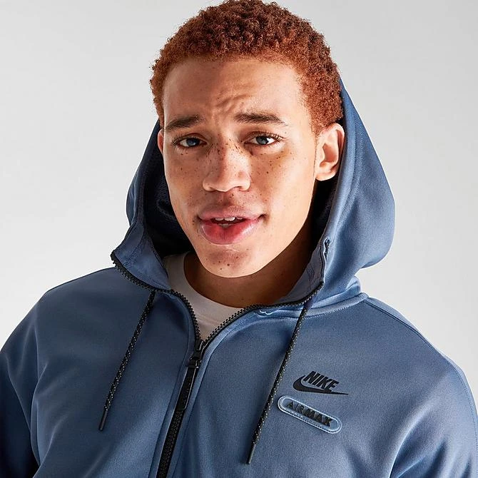Men's Nike Sportswear Air Max Futura Full-Zip Hoodie Diffused Blue/Obsidian/Black/Black - FB1435 491 7 Men's Nike Sportswear Air Max Futura Full-Zip Hoodie Diffused Blue/Obsidian/Black/Black - FB1435 491 - Image 5