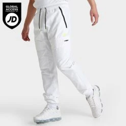 Deals Adidas Store 35 Men's Nike Sportswear Air Max Woven Cargo Pants White/Black/Volt - FB1441 100