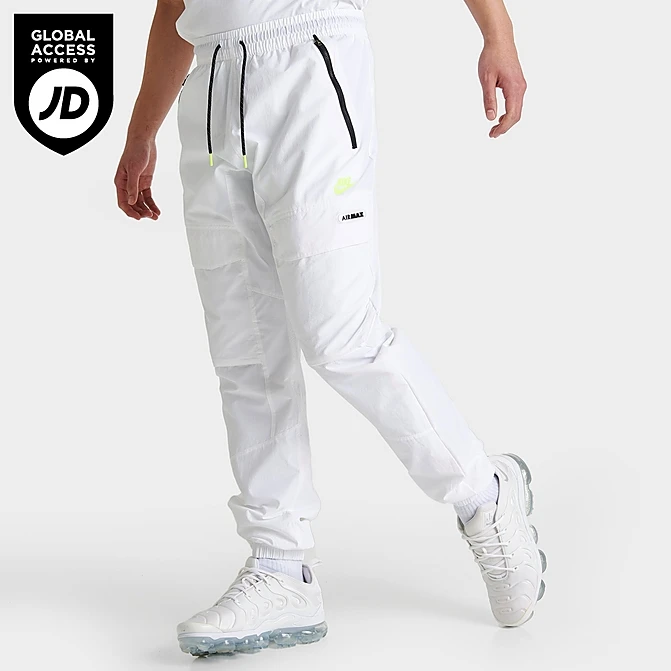 Men's Nike Sportswear Air Max Woven Cargo Pants White/Black/Volt - FB1441 100 3 Men's Nike Sportswear Air Max Woven Cargo Pants White/Black/Volt - FB1441 100