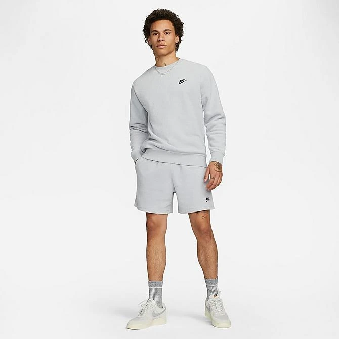 Men's Nike Club Terry Crewneck Sweatshirt Wolf Grey/Black - FB4979 012 4 Men's Nike Club Terry Crewneck Sweatshirt Wolf Grey/Black - FB4979 012 - Image 2