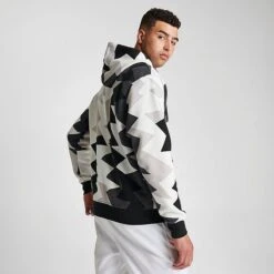 Nike Men's Jordan Flight MVP Allover Heritage Print Fleece Pullover Hoodie Sail/Black/Black/Black - FB7014 133 11 Nike Men's Jordan Flight MVP Allover Heritage Print Fleece Pullover Hoodie Sail/Black/Black/Black - FB7014 133 -Deals Adidas Store FB7014 133 M4