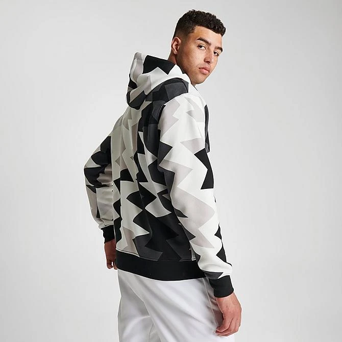 Nike Men's Jordan Flight MVP Allover Heritage Print Fleece Pullover Hoodie Sail/Black/Black/Black - FB7014 133 6 Nike Men's Jordan Flight MVP Allover Heritage Print Fleece Pullover Hoodie Sail/Black/Black/Black - FB7014 133 - Image 4