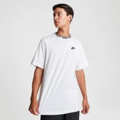 Men's Nike Sportswear Club Futura Logo T-Shirt White/Black - FB7309 100 9 Men's Nike Sportswear Club Futura Logo T-Shirt White/Black - FB7309 100 -Deals Adidas Store FB7309 100 M3