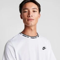 Men's Nike Sportswear Club Futura Logo T-Shirt White/Black - FB7309 100 11 Men's Nike Sportswear Club Futura Logo T-Shirt White/Black - FB7309 100 -Deals Adidas Store FB7309 100 M5