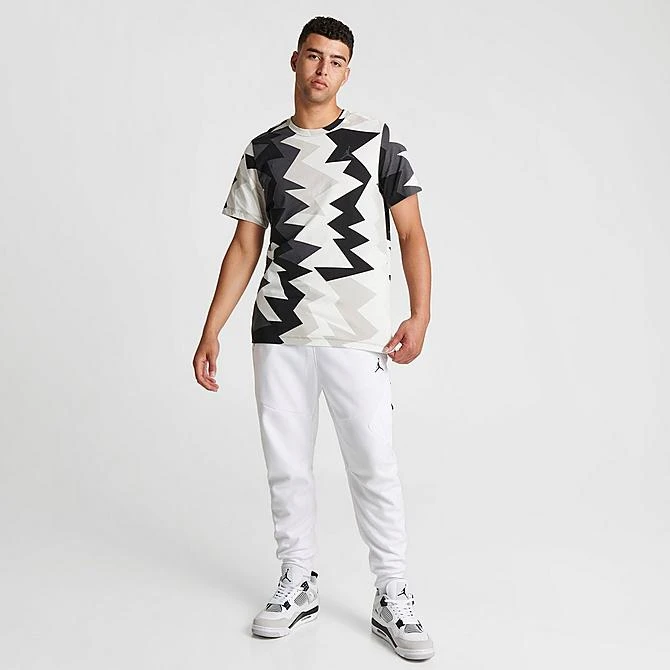 Nike Men's Jordan Flight MVP Allover Heritage Print Graphic T-Shirt Black/Sail - FB7355 010 4 Nike Men's Jordan Flight MVP Allover Heritage Print Graphic T-Shirt Black/Sail - FB7355 010 - Image 2