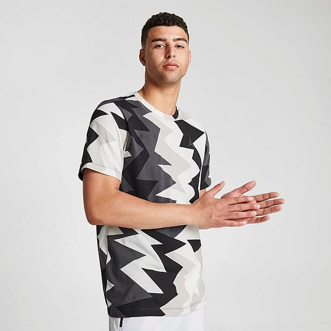 Nike Men's Jordan Flight MVP Allover Heritage Print Graphic T-Shirt Black/Sail - FB7355 010 5 Nike Men's Jordan Flight MVP Allover Heritage Print Graphic T-Shirt Black/Sail - FB7355 010 - Image 3