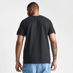 Nike Men's Jordan Flight Essentials Jumpman Logo Graphic T-Shirt Black/Royal Tint - FB7394 010 -Deals Adidas Store FB7394 010 M4