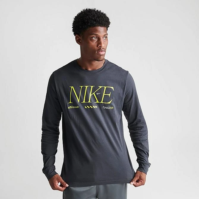 Men's Nike Sportswear Tuned Air Graphic Long-Sleeve T-Shirt Anthracite - FD1339 060 5 Men's Nike Sportswear Tuned Air Graphic Long-Sleeve T-Shirt Anthracite - FD1339 060 - Image 3