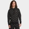 Men's Nike Sportswear Club Fleece Monogram Hoodie Black/Multi - FJ1635 010