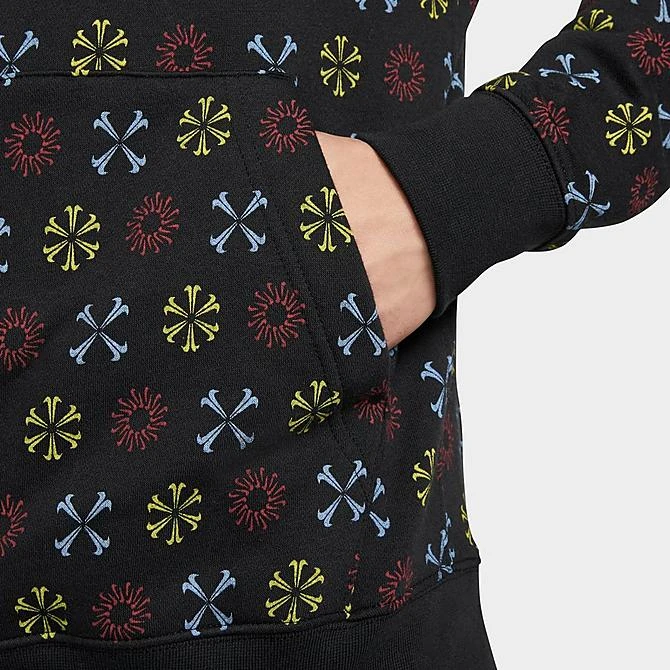 Men's Nike Sportswear Club Fleece Monogram Hoodie Black/Multi - FJ1635 010 7 Men's Nike Sportswear Club Fleece Monogram Hoodie Black/Multi - FJ1635 010 - Image 5