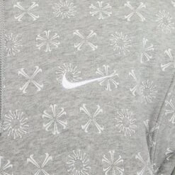 Men's Nike Sportswear Club Fleece Monogram Hoodie Dark Grey Heather/White - FJ1635 063 -Deals Adidas Store FJ1635 063 M5