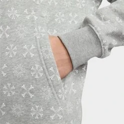 Men's Nike Sportswear Club Fleece Monogram Hoodie Dark Grey Heather/White - FJ1635 063 -Deals Adidas Store FJ1635 063 M6