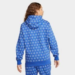 Men's Nike Sportswear Club Fleece Monogram Hoodie Game Royal - FJ1635 480 -Deals Adidas Store FJ1635 480 M3