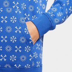 Men's Nike Sportswear Club Fleece Monogram Hoodie Game Royal - FJ1635 480 -Deals Adidas Store FJ1635 480 M5