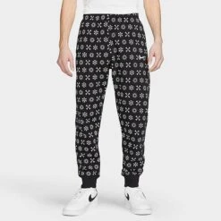 Men's Nike Sportswear Club Fleece Monogram Jogger Pants Black/Multi - FJ1637 011