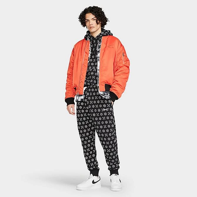 Men's Nike Sportswear Club Fleece Monogram Jogger Pants Black/Multi - FJ1637 011 4 Men's Nike Sportswear Club Fleece Monogram Jogger Pants Black/Multi - FJ1637 011 - Image 2