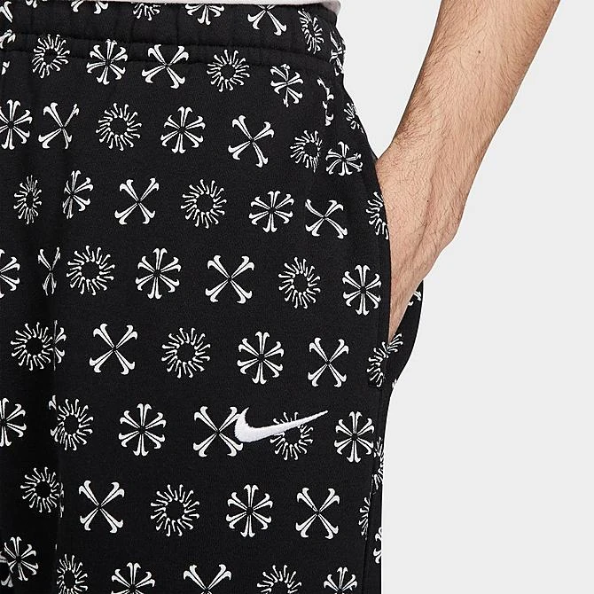 Men's Nike Sportswear Club Fleece Monogram Jogger Pants Black/Multi - FJ1637 011 6 Men's Nike Sportswear Club Fleece Monogram Jogger Pants Black/Multi - FJ1637 011 - Image 4