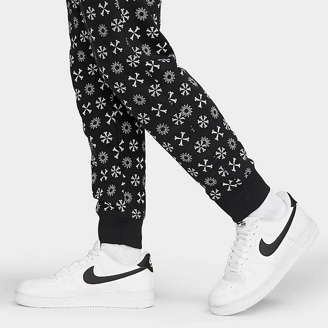 Men's Nike Sportswear Club Fleece Monogram Jogger Pants Black/Multi - FJ1637 011 7 Men's Nike Sportswear Club Fleece Monogram Jogger Pants Black/Multi - FJ1637 011 - Image 5