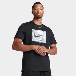 Men's Nike Basketball Backboard Graphic T-Shirt Black - FJ2338 010