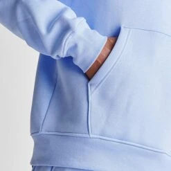 Nike Men's Jordan Essentials Jumpman Logo Fleece Pullover Hoodie Royal Tint/Royal Tint/Royal Tint/White - FJ7774 425 -Deals Adidas Store FJ7774 425 M6