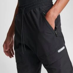 Men's Nike Sportswear Air Max Woven Cargo Pants Black/Black/White - FN0242 010 -Deals Adidas Store FN0242 010 M5