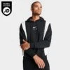 Men's Nike Air Retro Swoosh Fleece Pullover Hoodie Black/Black/Summit White - FN7691 010 -Deals Adidas Store FN7691 010 M1