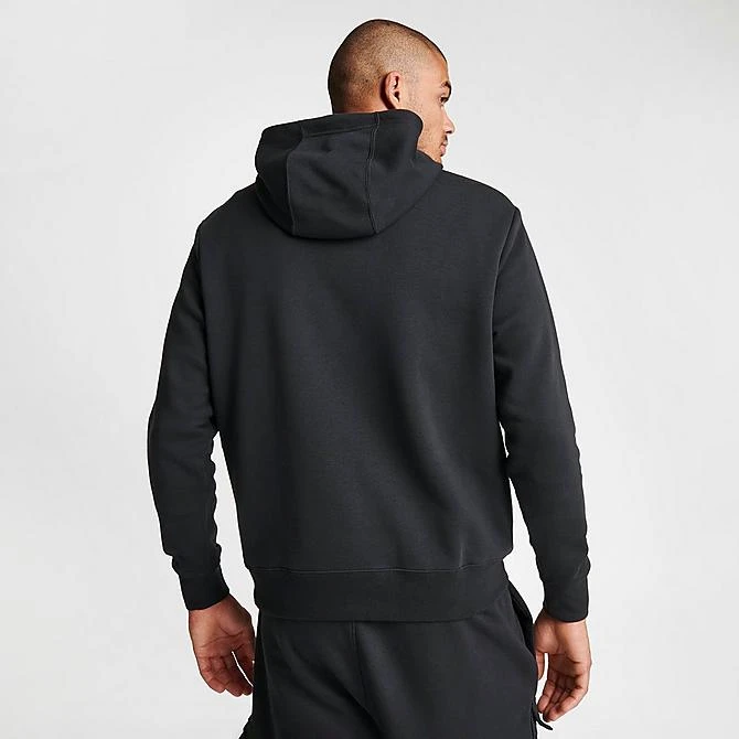 Men's Nike Air Retro Swoosh Fleece Pullover Hoodie Black/Black/Summit White - FN7691 010 6 Men's Nike Air Retro Swoosh Fleece Pullover Hoodie Black/Black/Summit White - FN7691 010 - Image 4