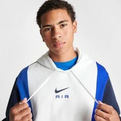 Men's Nike Air Retro Swoosh Fleece Pullover Hoodie Summit White/Obsidian/Game Royal - FN7691 122 12 Men's Nike Air Retro Swoosh Fleece Pullover Hoodie Summit White/Obsidian/Game Royal - FN7691 122 -Deals Adidas Store FN7691 122 M5