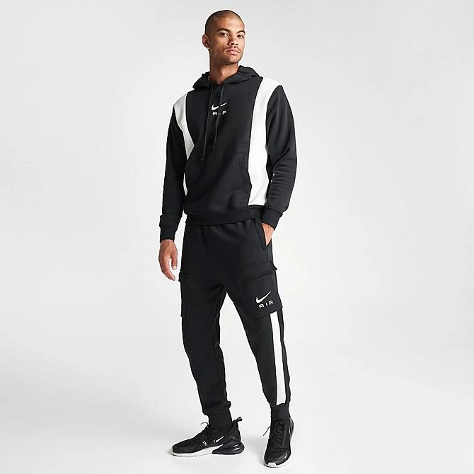 Men's Nike Air Retro Fleece Cargo Pants Black/Summit White - FN7693 010 4 Men's Nike Air Retro Fleece Cargo Pants Black/Summit White - FN7693 010 - Image 2