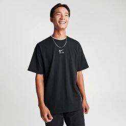 Men's Nike Air Retro Swoosh T-Shirt Black - FN7723 010 -Deals Adidas Store FN7723 010 M3