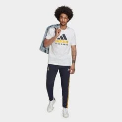 Men's Adidas Soccer Real Madrid DNA Graphic T-Shirt White - HD1330 100 8 Men's Adidas Soccer Real Madrid DNA Graphic T-Shirt White - HD1330 100 -Deals Adidas Store HD1330 100 M2