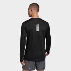 Men's Adidas Own The Run Long Sleeve T-Shirt Black - HM8436 001 -Deals Adidas Store HM8436 001 M3