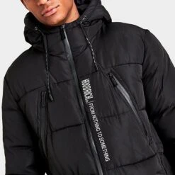 Men's Hoodrich Wraith Puffer Jacket Black - HR0493 BLK -Deals Adidas Store HR0493 BLK M5