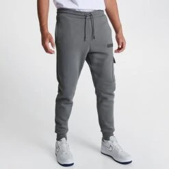 Men's Hoodrich Akira Cargo Jogger Pants Lava Smoke/Black/Mars Red - HR0677 060 -Deals Adidas Store HR0677 060 M3