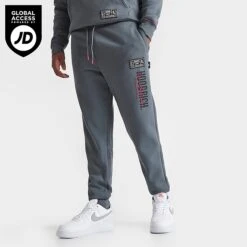 Men's Hoodrich OG Blend Graphic Print Jogger Pants Grey/Black/Red - HR662 060