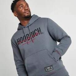 Men's Hoodrich OG Blend Graphic Print Pullover Hoodie Grey/Black/Red - HR708 060 -Deals Adidas Store HR708 060 M5