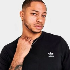 Adidas Originals Trefoil Essentials T-Shirt Black - IA4873 001 -Deals Adidas Store IA4873 001 M5