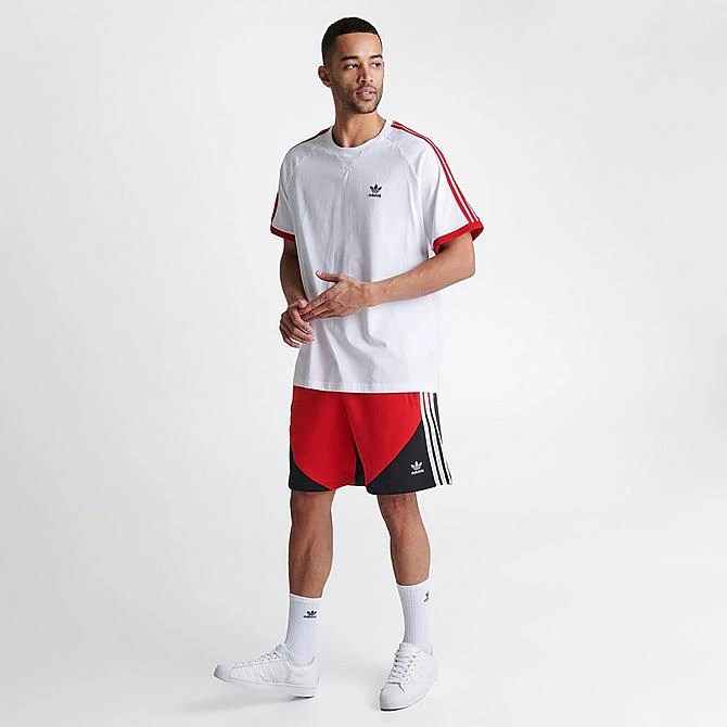 Men's Adidas Originals SST 3-Stripes T-Shirt White/Better Scarlet - IC5538 100 4 Men's Adidas Originals SST 3-Stripes T-Shirt White/Better Scarlet - IC5538 100 - Image 2