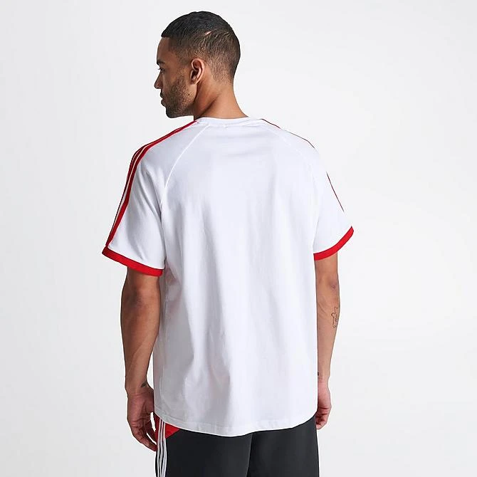 Men's Adidas Originals SST 3-Stripes T-Shirt White/Better Scarlet - IC5538 100 6 Men's Adidas Originals SST 3-Stripes T-Shirt White/Better Scarlet - IC5538 100 - Image 4