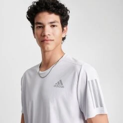 Men's Adidas Own The Run T-Shirt Dash Grey/Reflective Silver - IC7624 051 -Deals Adidas Store IC7624 051 M5